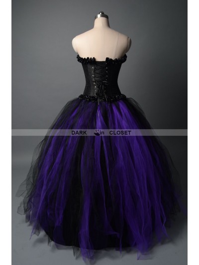 purple corset dress