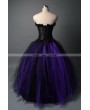 Black and Purple Gothic Corset Prom Party Dress