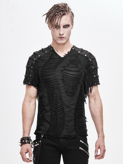 Devil Fashion Black Gothic Punk Rock Short Sleeve T-Shirt for Men