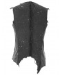 Devil Fashion Black Gothic Punk Irregular Buckle Vest Top for Men