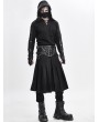 Devil Fashion Black Gothic Punk Pleated Half Skirt for Men