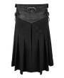 Devil Fashion Black Gothic Punk Pleated Half Skirt for Men