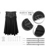 Devil Fashion Black Gothic Punk Pleated Half Skirt for Men