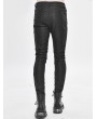 Devil Fashion Black Gothic Punk Dark Patterned Suit Trousers for Men
