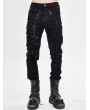 Devil Fashion Black Gothic Punk Slim Long Pants for Men