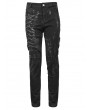 Devil Fashion Black Gothic Punk Slim Long Pants for Men