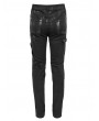 Devil Fashion Black Gothic Punk Slim Long Pants for Men