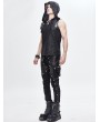 Devil Fashion Black Gothic Punk Rock Rivet PU Leather Pants for Men