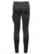 Devil Fashion Black Gothic Punk Rock Rivet PU Leather Pants for Men