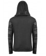 Devil Fashion Black Gothic Punk Long Sleeve Hooded T-Shirt for Men