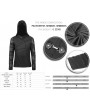 Devil Fashion Black Gothic Punk Long Sleeve Hooded T-Shirt for Men