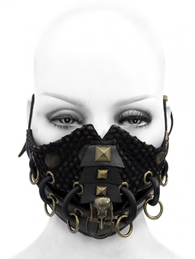 Devil Fashion Black Gothic Punk Heavy Metal Mask