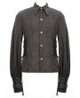 Devil Fashion Brown Gothic Steampunk Striped Long Sleeve Shirt for Men