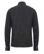 Devil Fashion Black Gothic Punk Do Old Denim Long Sleeve Shirt for Men