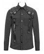 Devil Fashion Black Gothic Punk Long Sleeve Shirt for Men