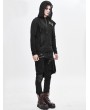 Devil Fashion Black Gothic Punk Long Sleeve Hooded T-Shirt for Men