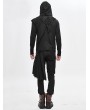 Devil Fashion Black Gothic Punk Long Sleeve Hooded T-Shirt for Men