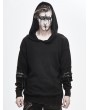 Devil Fashion Do Old Gothic Steampunk Long Sleeve Hooded Loose Sweater for Men