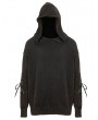 Devil Fashion Do Old Gothic Steampunk Long Sleeve Hooded Loose Sweater for Men