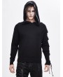 Devil Fashion Black Gothic Punk Long Sleeve Hooded Sweater for Men