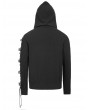 Devil Fashion Black Gothic Punk Long Sleeve Hooded Sweater for Men