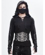 Devil Fashion Black Gothic Punk Heavy Metal Buckle PU Leather Waistband for Men
