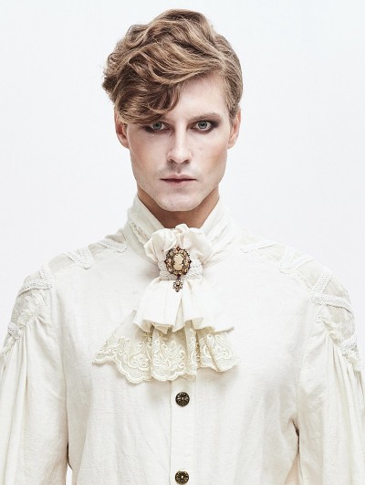 Devil Fashion Ivory Retro Palace Gothic Steampunk Bowtie for Men