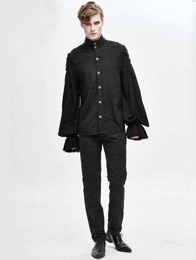 Devil Fashion Black Gothic Vintage Jacquard Long Lantern