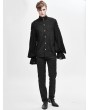 Devil Fashion Black Gothic Vintage Jacquard Long Lantern Sleeve Shirt for Men