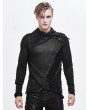 Devil Fashion Black Gothic Punk Irregular Long Sleeve T-Shirt for Men
