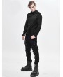 Devil Fashion Black Gothic Punk Irregular Long Sleeve T-Shirt for Men