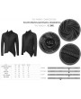 Devil Fashion Black Gothic Punk Irregular Long Sleeve T-Shirt for Men