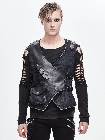 Devil Fashion Vintage Gothic Vest for Men - DarkinCloset.com