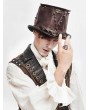 Devil Fashion Brown Retro Steampunk Rivet Hat