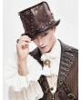 Devil Fashion Brown Retro Steampunk Rivet Hat