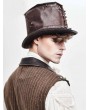 Devil Fashion Brown Retro Steampunk Rivet Hat