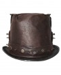 Devil Fashion Brown Retro Steampunk Rivet Hat