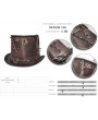 Devil Fashion Brown Retro Steampunk Rivet Hat