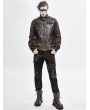 Devil Fashion Brown Gothic Punk Do Old Style Rivets Trousers for Men