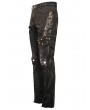 Devil Fashion Brown Gothic Punk Do Old Style Rivets Trousers for Men