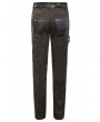 Devil Fashion Brown Gothic Punk Do Old Style Rivets Trousers for Men