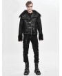 Devil Fashion Black Gothic Punk Rock Short Winter Jacket for Men