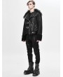 Devil Fashion Black Gothic Punk Rock Short Winter Jacket for Men