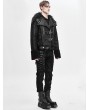 Devil Fashion Black Gothic Punk Rock Short Winter Jacket for Men