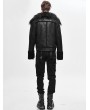 Devil Fashion Black Gothic Punk Rock Short Winter Jacket for Men