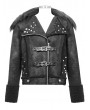 Devil Fashion Black Gothic Punk Rock Short Winter Jacket for Men