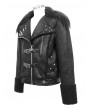 Devil Fashion Black Gothic Punk Rock Short Winter Jacket for Men