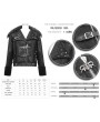 Devil Fashion Black Gothic Punk Rock Short Winter Jacket for Men