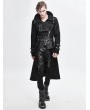 Devil Fashion Black Gothic Punk Military Uniform Long Jacker for Men