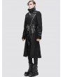 Devil Fashion Black Gothic Punk Military Uniform Long Jacker for Men